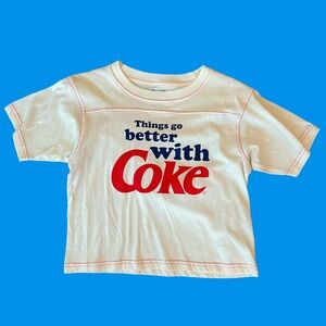 Coca Cola off white crop top
